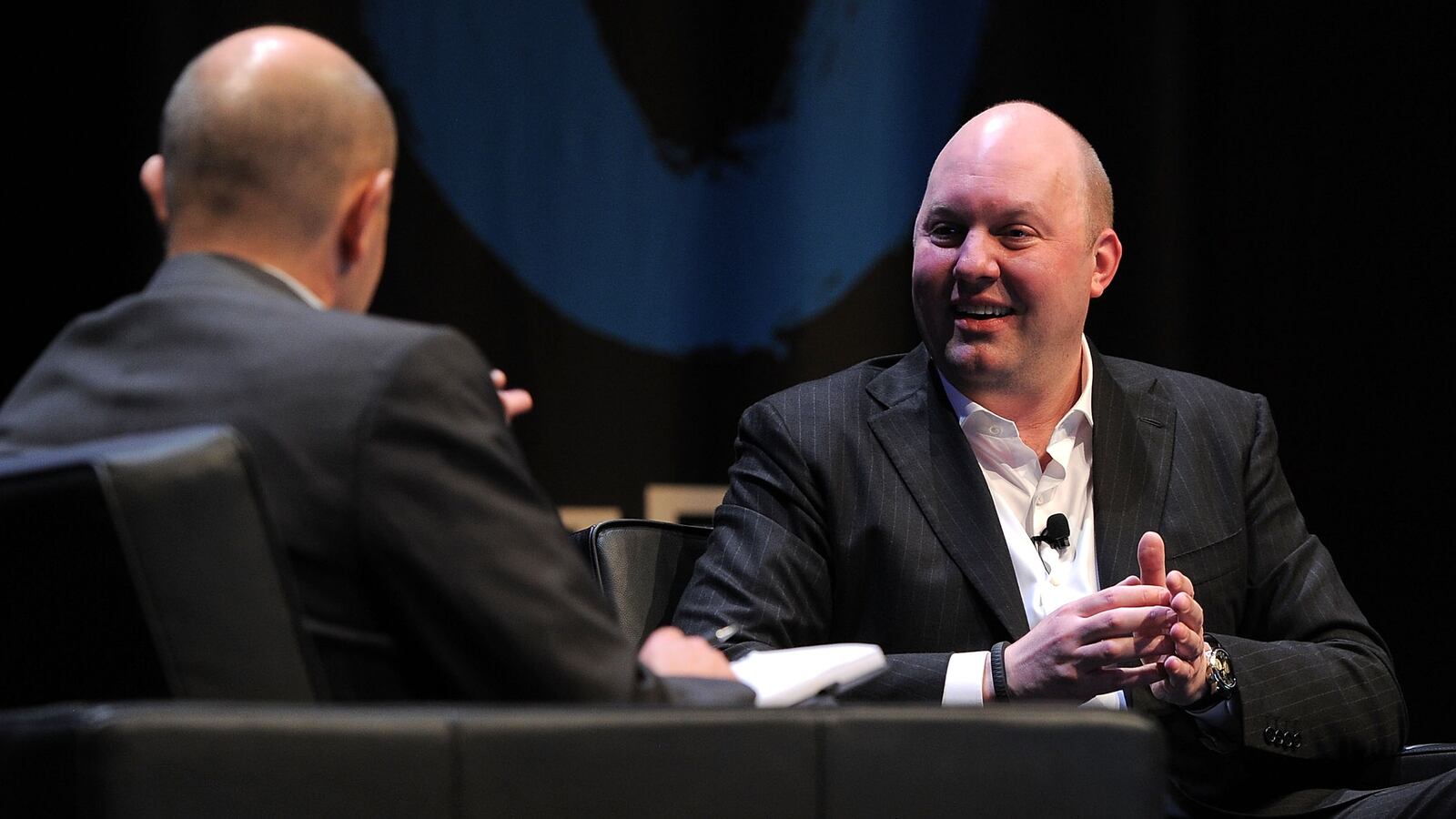 NEW YORK, NY - MAY 01: (L-R) Chris Anderson, Editor in Chief, WIRED and Marc Andreessen, Founder & General Partner, Andreessen Horowitz attend Wired Business Conference in Partnership with MDC Partners at the Museum of Jewish Heritage on May 1, 2012 in New York City. (Photo by Larry Busacca/WireImage for Wired)
