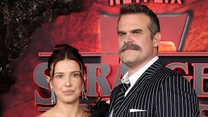 Millie Bobby Brown and David Harbour attend the Los Angeles Premiere of Netflix's "Stranger Things" Season 5