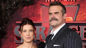 Millie Bobby Brown and David Harbour attend the Los Angeles Premiere of Netflix's "Stranger Things" Season 5