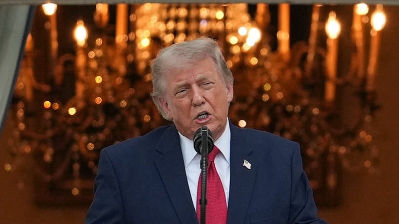 President Donald Trump speaks during the Congressional Picnic at the White House in Washington, D.C., U.S., May 19, 2026.