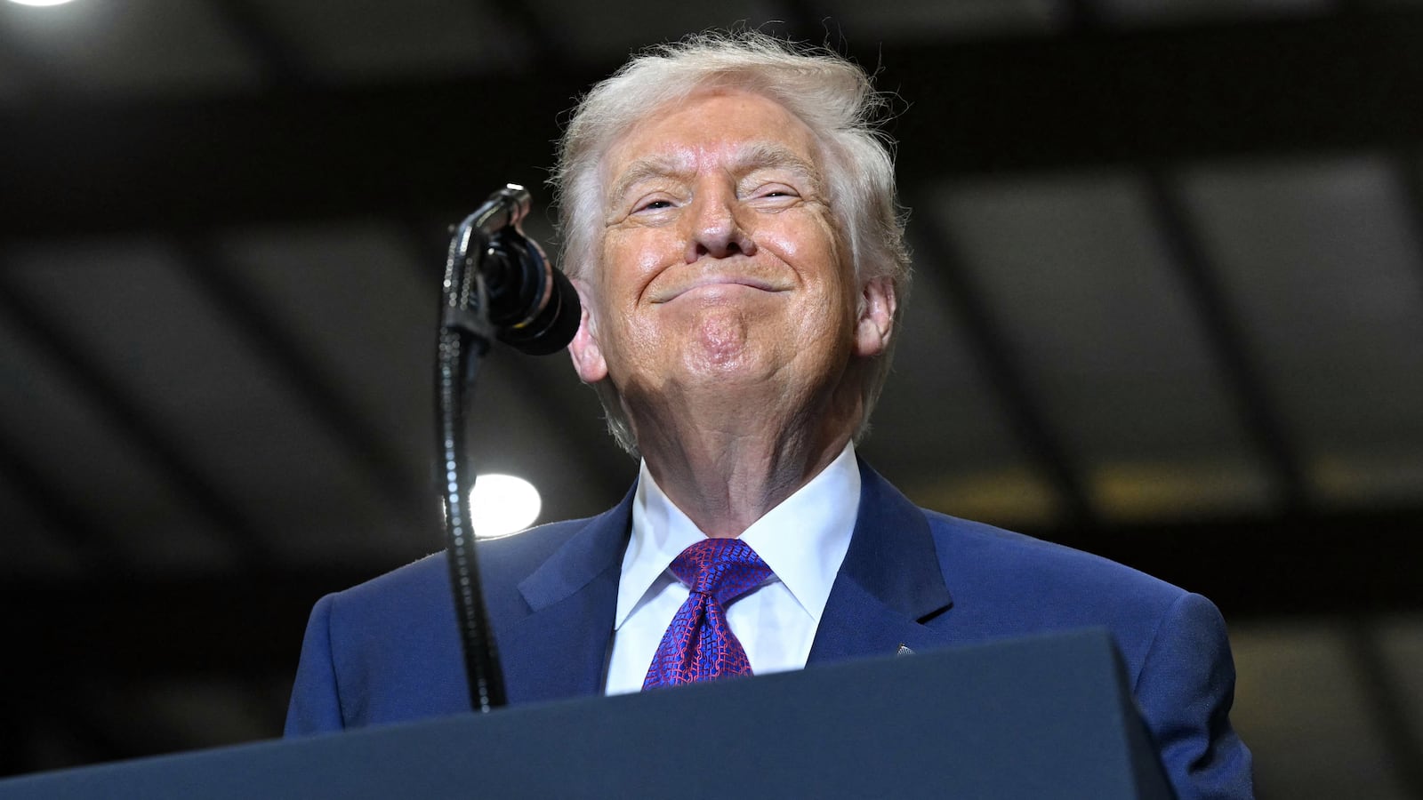 US President Donald Trump gives a speech about the economy at the Coosa Steel Corporation factory in Rome, Georgia, on February 19, 2026. (Photo by SAUL LOEB / AFP via Getty Images)