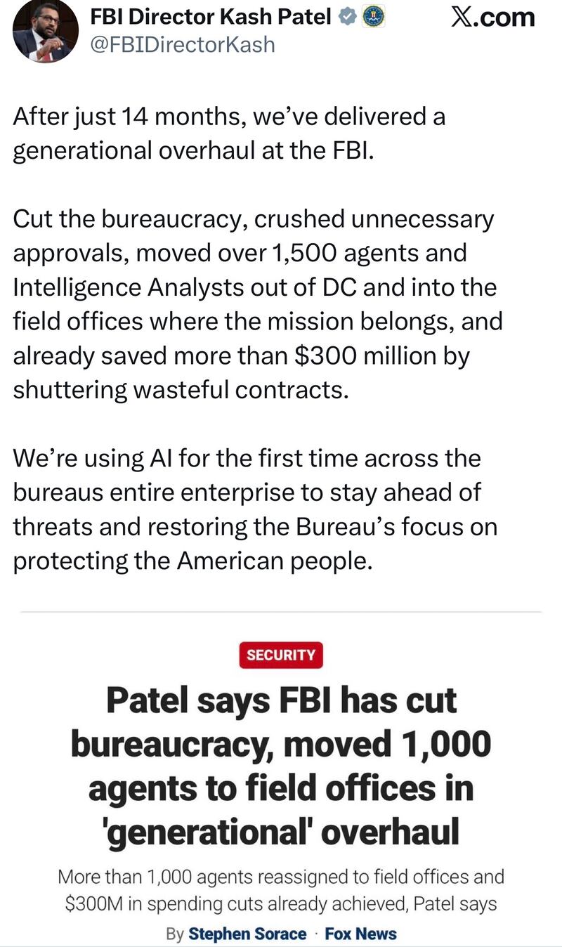 kash patel tweet