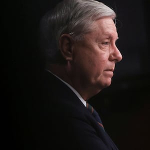 Senator Lindsey Graham attends a news conference in Washington, D.C. on January 7, 2021.