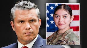 Secretary of Defense Pete Hegseth and Pvt. Isabella Gonzales, 19, of Carrollton, Texas, was killed in action on July 17, 2026, during an enemy attack at Muwaffaq Salti Air Base, Jordan.