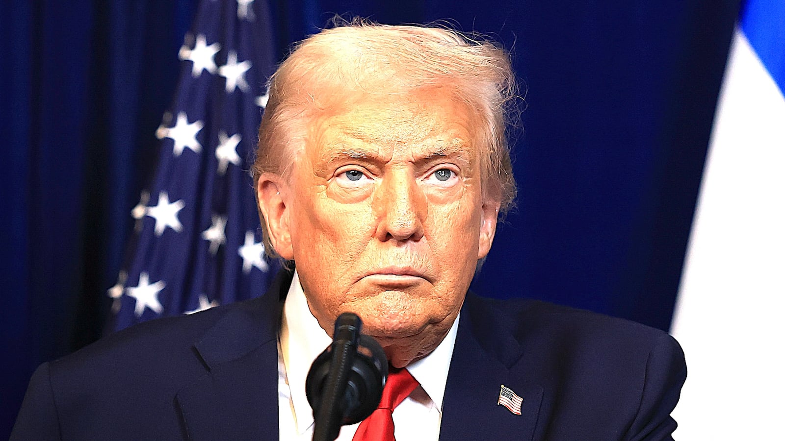 U.S. President Donald Trump holds a press conference with Israeli Prime Minister Benjamin Netanyahu