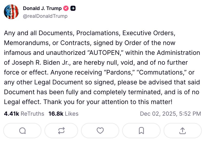 Donald Trump Truth Social