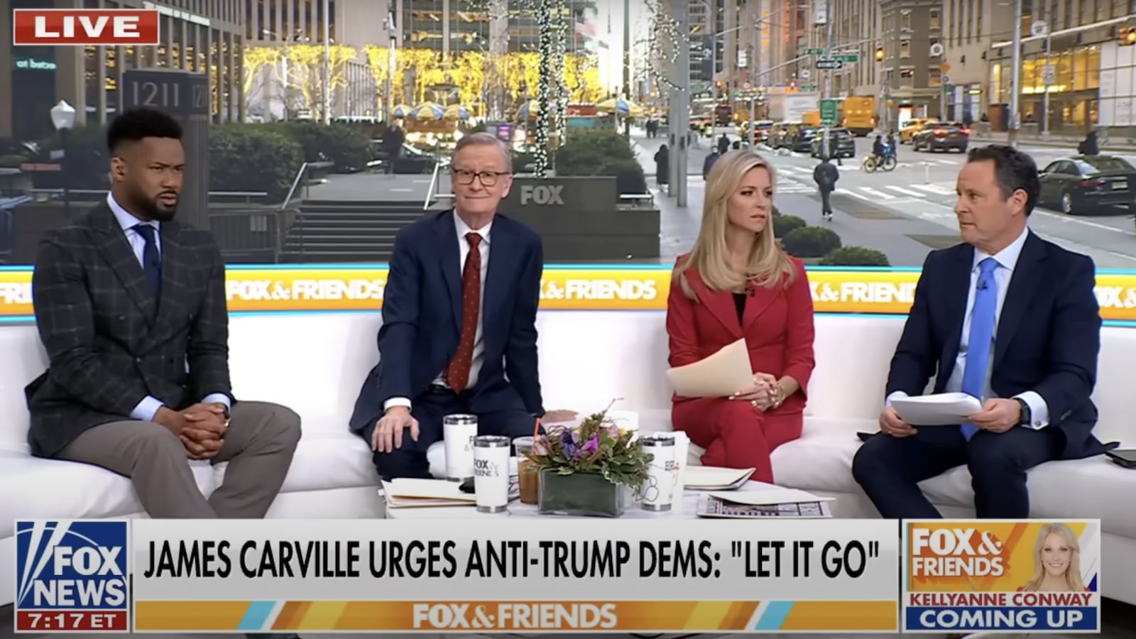 The hosts of Fox & Friends on Tuesday.