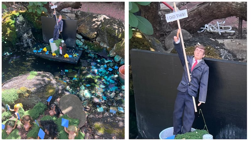 A DC resident stages a "Swamp" using Barbie-doll figurines