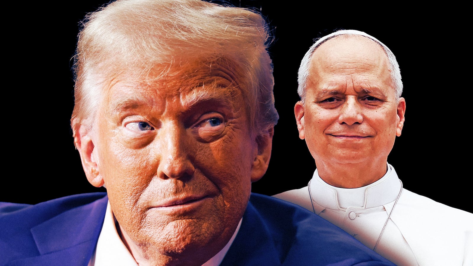 Donald Trump and Pope Leo.