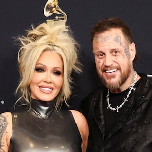 Jelly Roll and Bunnie XO attend the Clive Davis party, also referred to as the annual Pre-Grammy Gala, in Beverly Hills, California, U.S., January 31, 2026.