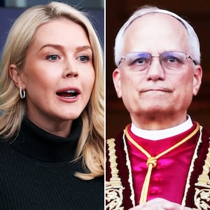 Karoline Leavitt and Pope Leo XIV.