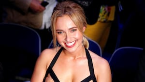 Hayden Panettiere, girlfriend of Ukrainian heavyweight boxing world champion Vladimir Klitschko, reacts to Klitschko's victory over his Italian-born challenger Francesco Pianeta at the SAP arena in Mannheim, Germany, May 4, 2013.