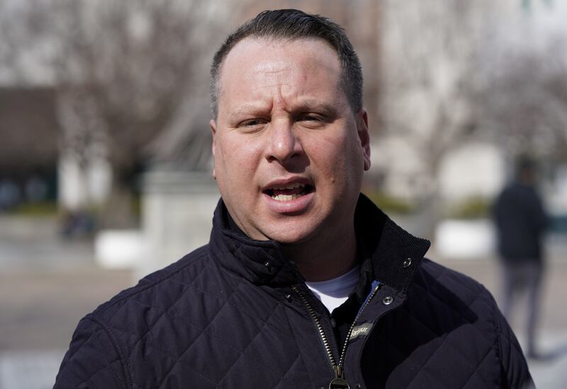 Sam Nunberg speaks to reporters outside the status hearing for Roger Stone at U.S. District Court in Washington, U.S., March 14, 2019. REUTERS/Joshua Roberts