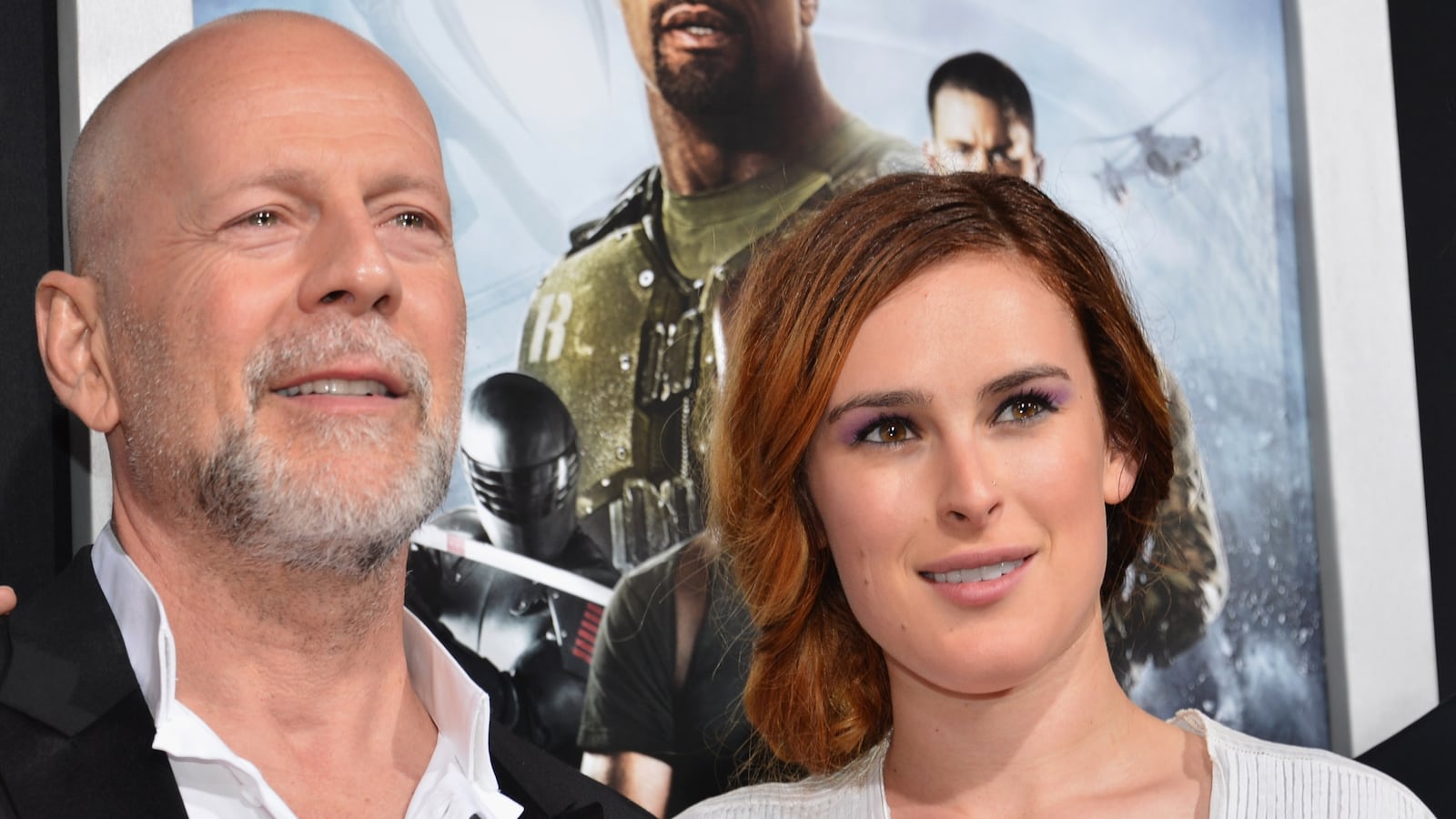 HOLLYWOOD, CA - MARCH 28: Actors Bruce Willis and Rumer Willis attend the premiere of Paramount Pictures' "G.I. Joe: Retaliation" at TCL Chinese Theatre on March 28, 2013 in Hollywood, California. (Photo by Alberto E. Rodriguez/Getty Images)
