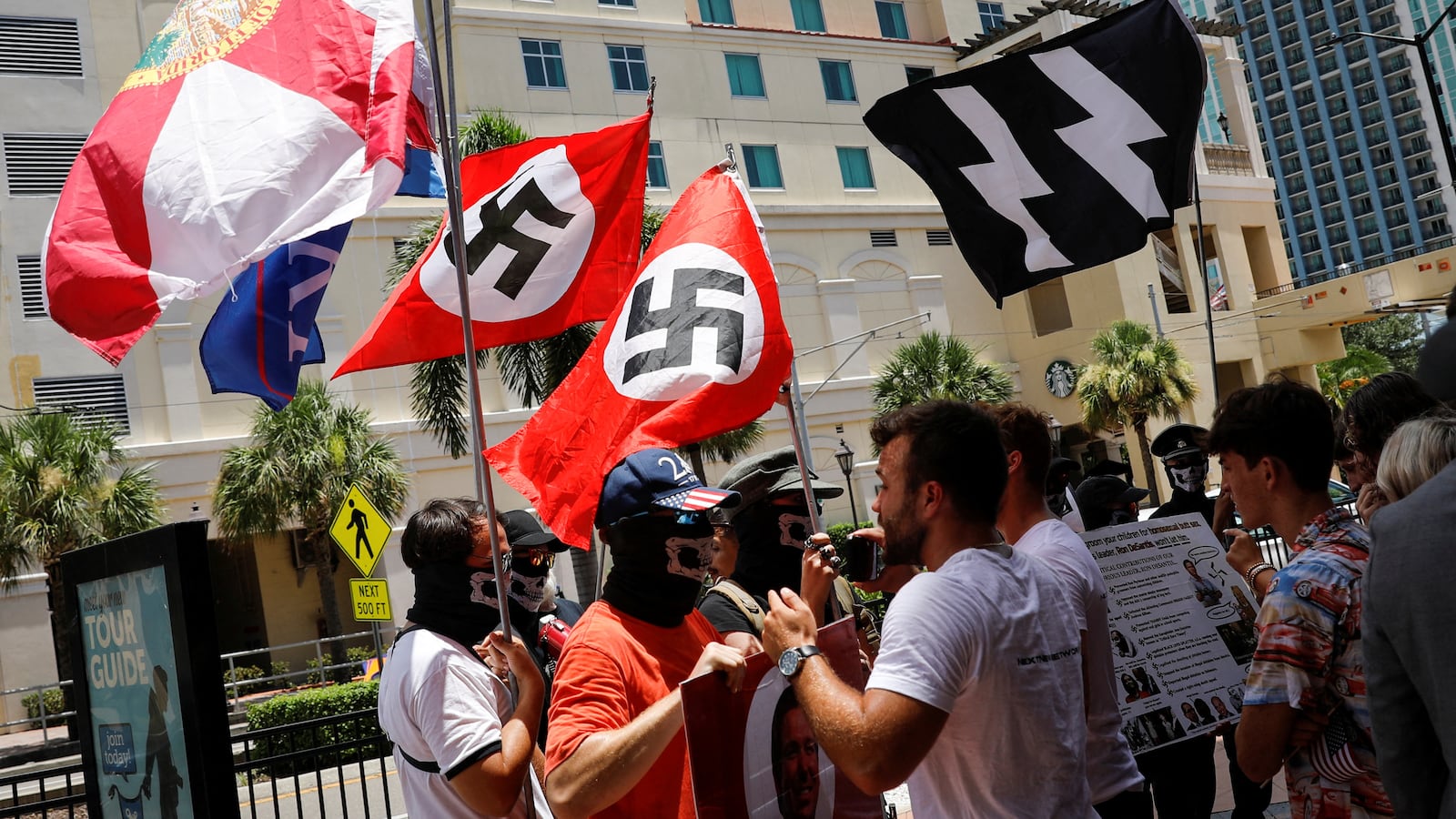 Neo-Nazis Chanting in Unison March Through Florida Park in Terrifying Video