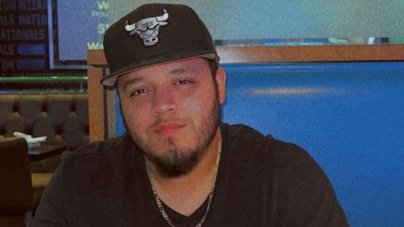 Kilmar Abrego Garcia, a Salvadoran migrant who lived in the U.S. legally with a work permit and was erroneously deported to El Salvador, is seen wearing a Chicago Bulls hat.