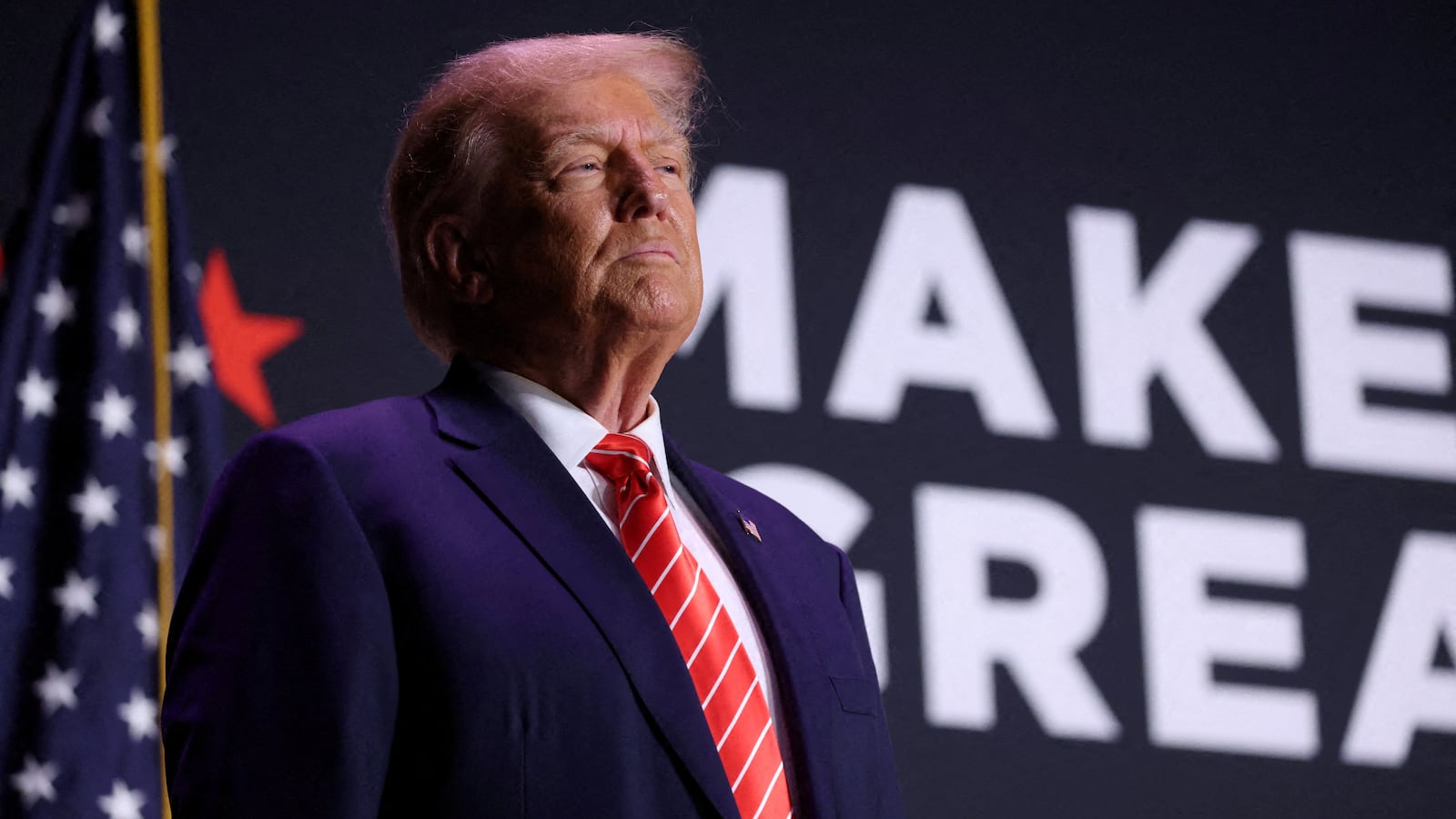 Donald Trump attends a campaign rally in Sioux City, Iowa
