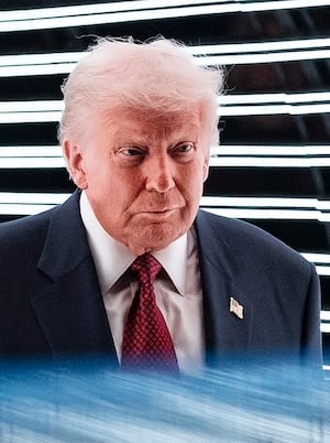 MIAMI, FLORIDA - NOVEMBER 05: U.S. President Donald Trump arrives to speak at the America Business Forum at the Kaseya Center on November 05, 2025 in Miami, Florida. The forum brings together global leaders, cultural figures and innovators from various sectors for discussions on business, technology and social development. (Photo by Kevin Dietsch/Getty Images)