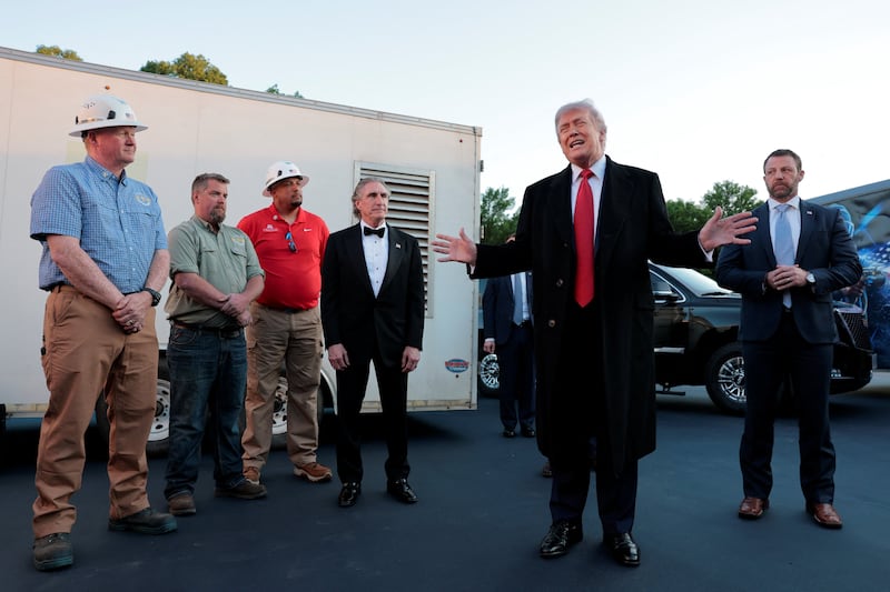 Trump insisted that the capital was "disgusting" before he arrived on scene.