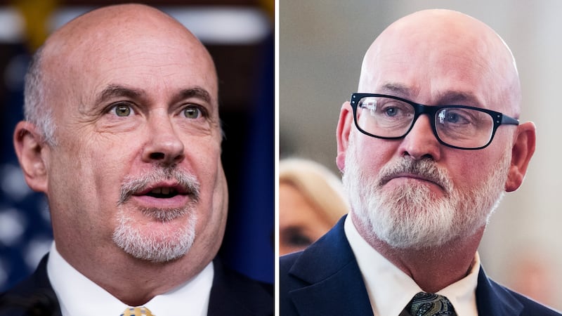 Close ups of Mark Pocan (left) and Derrick Van Orden.