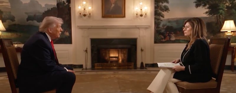 Donald Trump and Maria Bartiromo.