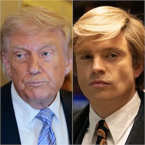 Donald Trump and Sebastian Stan