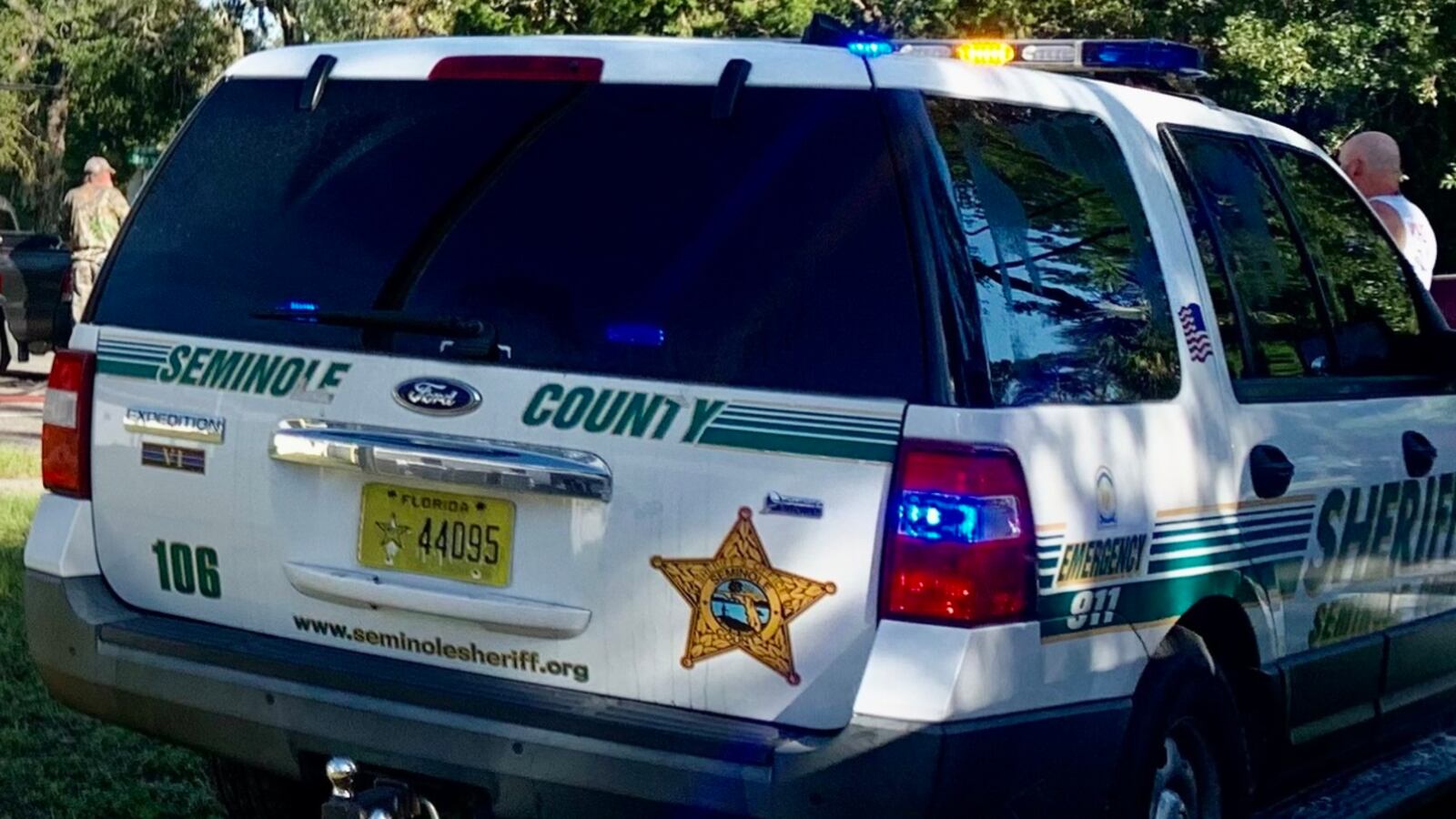 A photo of a police car.