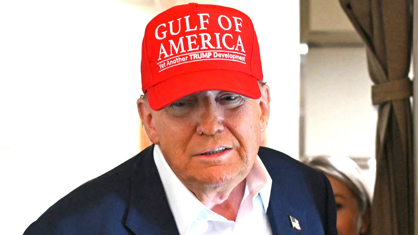 Donald Trump speaks with the press on board Air Force One as he travels from Ochopee, Florida to Joint Base Andrews, Maryland on July 1, 2025.