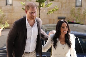 The Duke and Duchess of Sussex attend a World Health Organization roundtable with key donors and humanitarian partners in Amman, Jordan, on Wednesday, February 25, 2026.