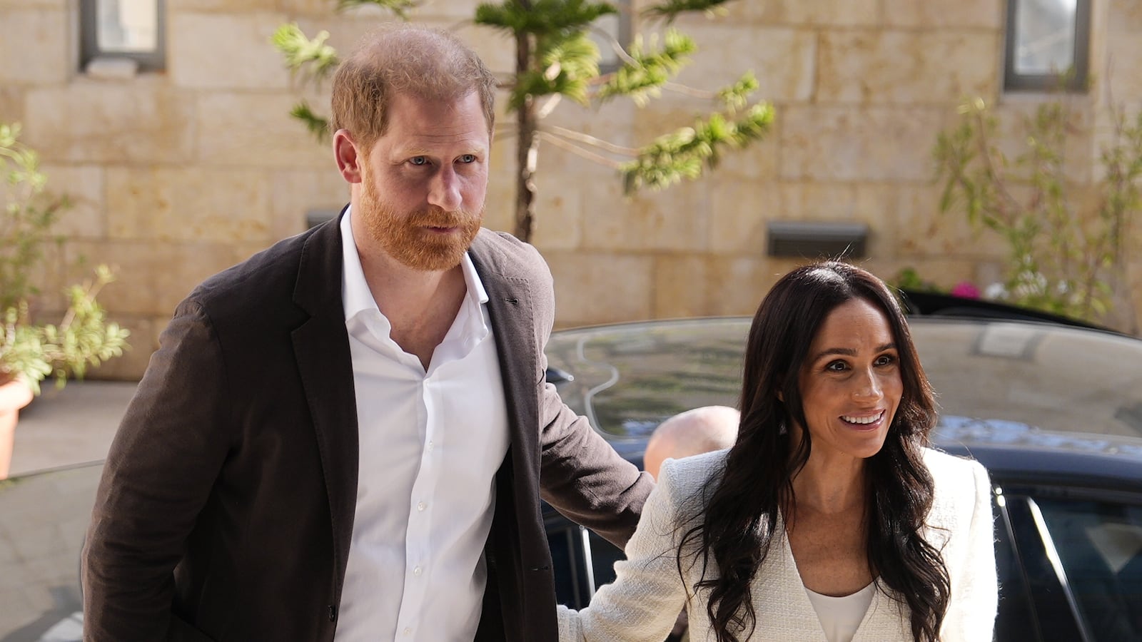 The Duke and Duchess of Sussex attend a World Health Organization roundtable with key donors and humanitarian partners in Amman, Jordan, on Wednesday, February 25, 2026.