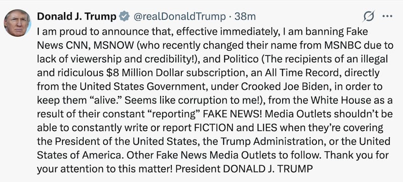 Donald Trump's latest edict