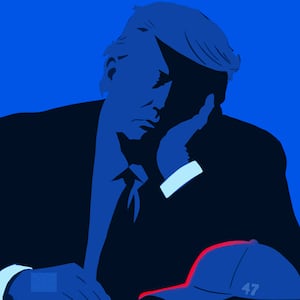 Donald Trump sleeping illustration illo