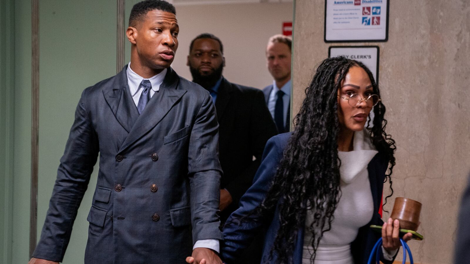 Actor Jonathan Majors and his girlfriend Meagan Good.