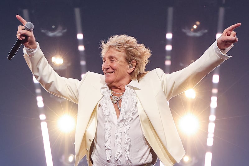 Rod Stewart performs last year in Las Vegas.
