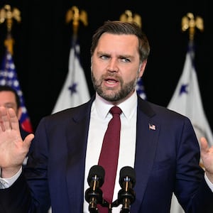 MINNEAPOLIS, MINNESOTA - JANUARY 22: U.S. Vice President JD Vance gives remarks following a roundtable discussion with local leaders and community members amid a surge of federal immigration authorities in the area, at Royalston Square on January 22, 2026 in Minneapolis, Minnesota. The Trump administration has sent a reported 3,000-plus federal agents into the area, with more on the way, as they make a push to arrest undocumented immigrants in the region. (Photo by Jim Watson - Pool/Getty Images)