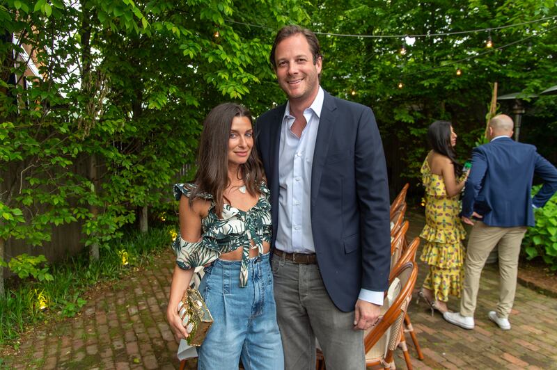 EAST HAMPTON, NEW YORK - JUNE 01:  Candice Miller and Brandon Miller attend Hamptons Magazine Celebrates Our “Best Dressed” With A Private Dinner At Dopo La Spiaggia on June 01, 2019 in East Hampton, New York. (Photo by Mark Sagliocco/Getty Images for Hamptons Magazine)