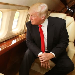 Trump on plane