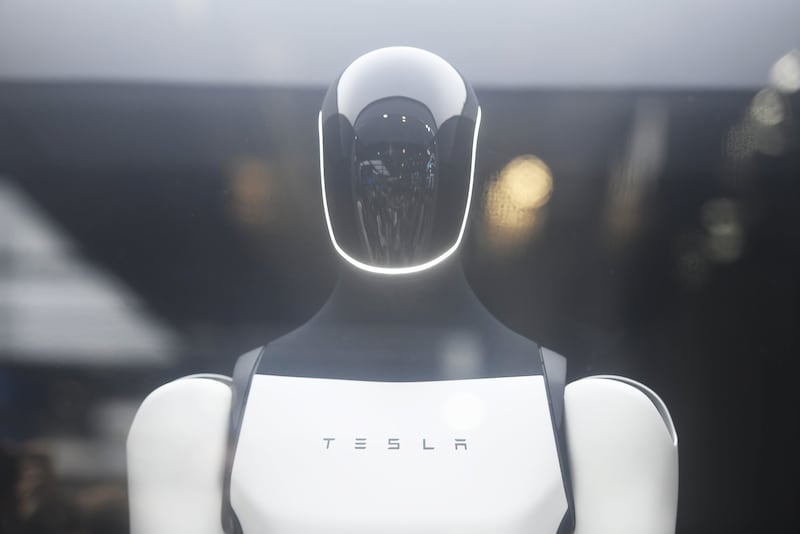 Optimus humanoid exhibited by Tesla at the World Artificial Intelligence Conference in Shanghai