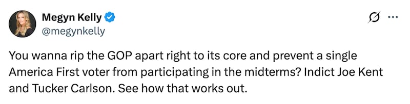 Kelly's threat to Trump.