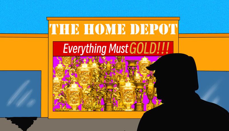 Home Depot, Donald Trumpphoto illustration