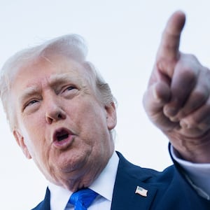 President Donald Trump blasted a Newsmax reporter who was trying to ask him a question about ICE while speaking with reporters before boarding Air Force One at Palm Beach International Airport in West Palm Beach, Florida, on March 23, 2026.