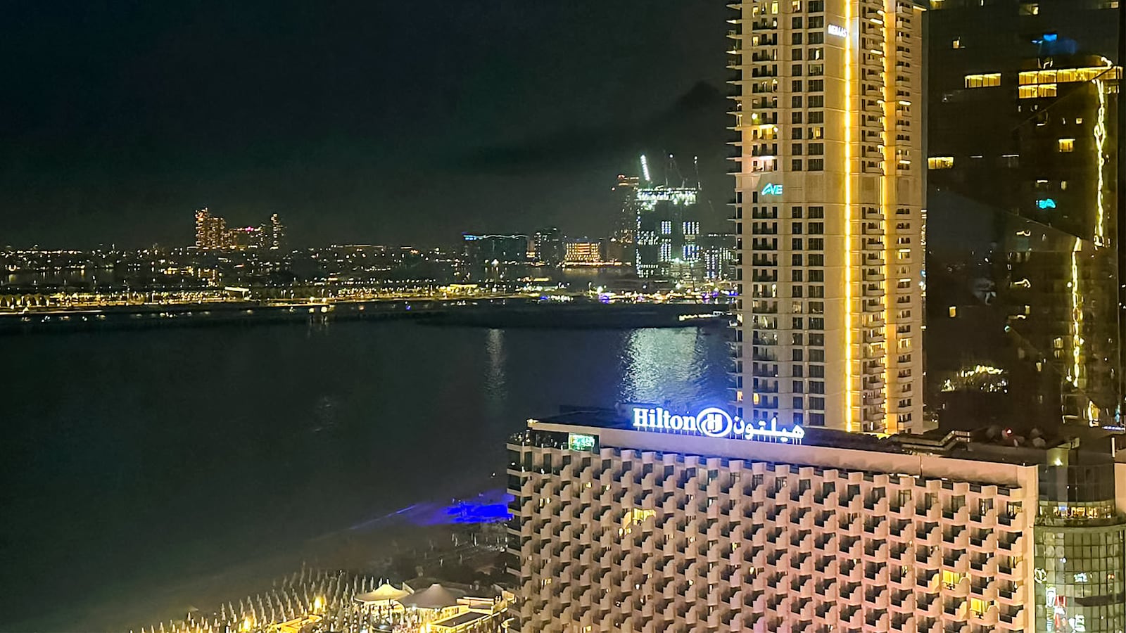 Smoke is pictured over Dubai's Palm Jumeirah archipelago on February 28, 2026.