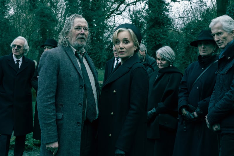 Sir Gary Oldman and Kristin Scott Thomas in Slow Horses.