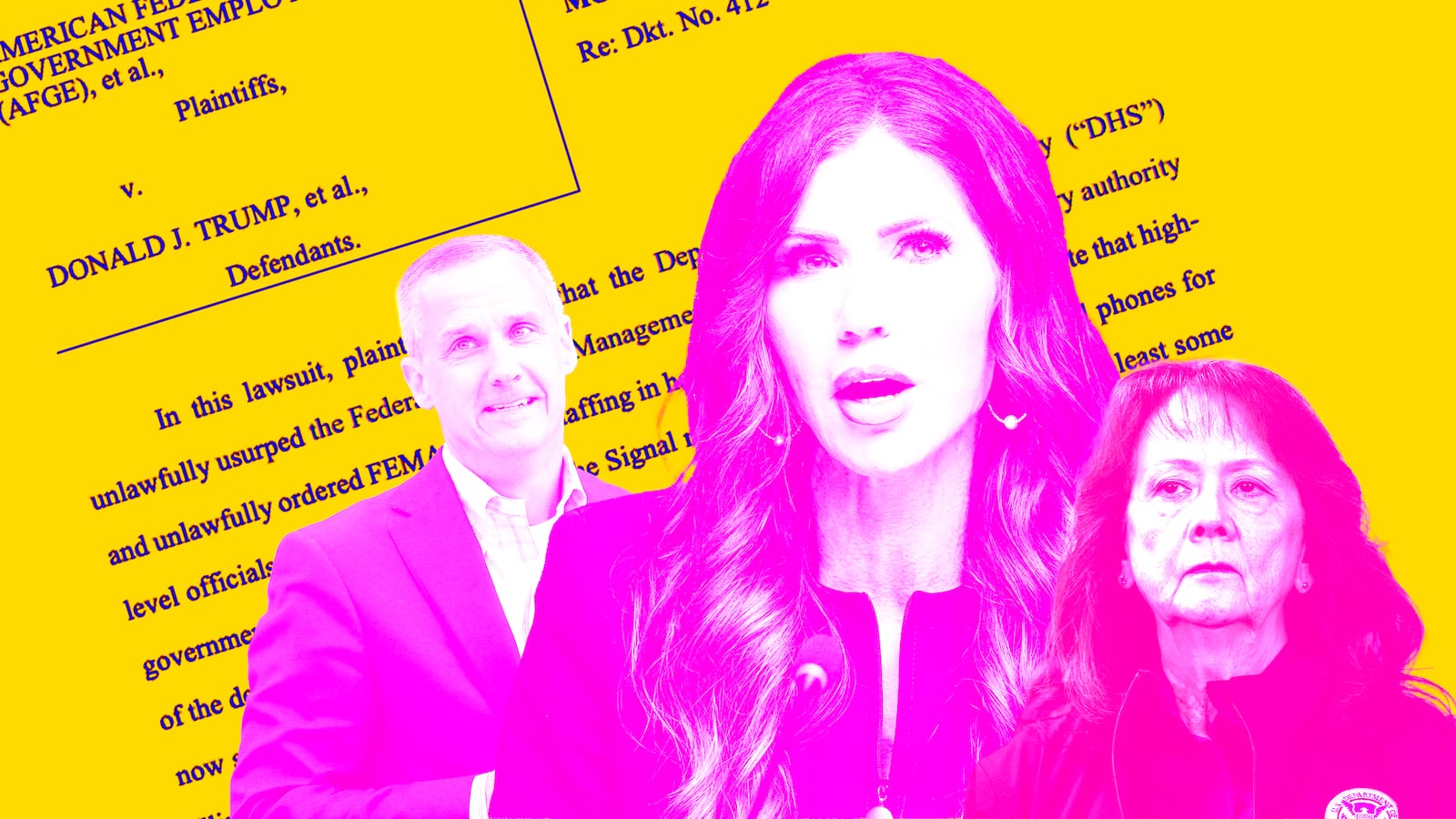 Corey Lewandowski, Kristi Noem, Karen Evans