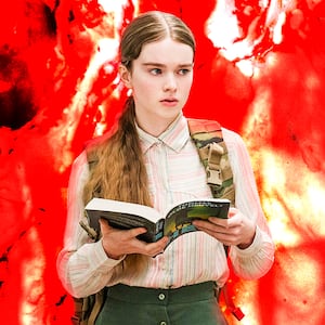 A photo illustration of Summer H. Howell in Carrie.