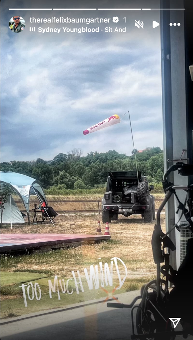 Felix Baumgartner's Instagram Story.