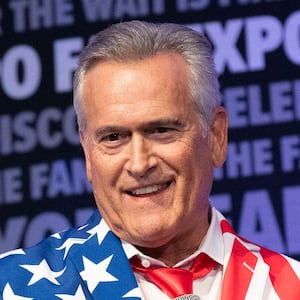 DENVER, COLORADO - JULY 06: Bruce Campbell attends the final day of the 2025 Fan Expo Denver at the Colorado Convention Center on July 06, 2025 in Denver, Colorado. (Photo by Thomas Cooper/Getty Images)