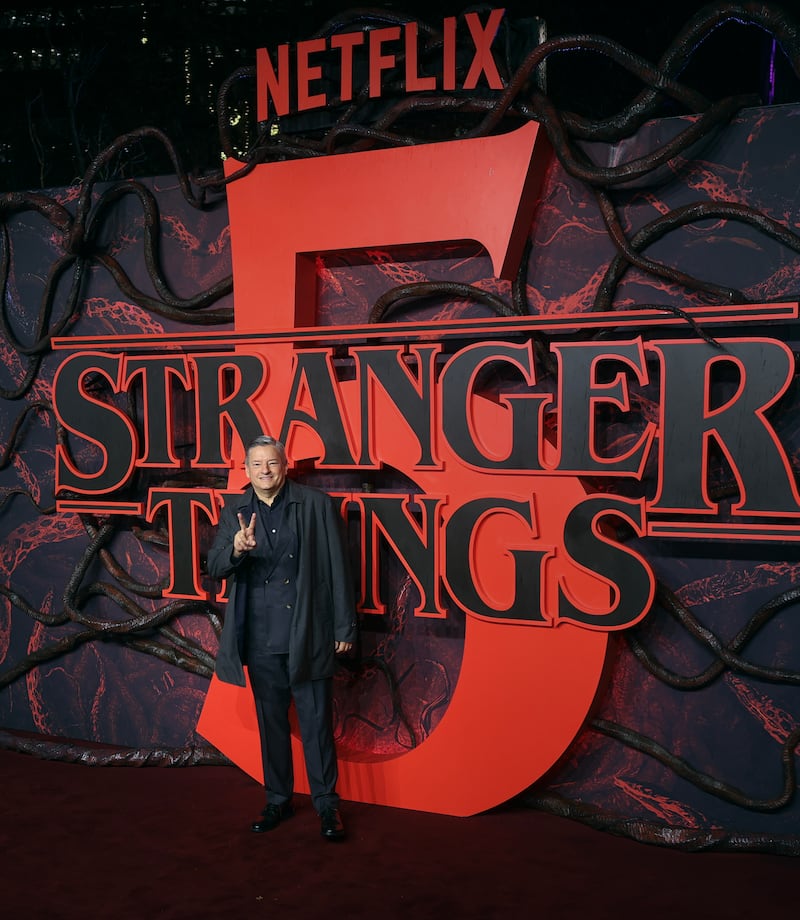 Ted Sarandos attends the "Stranger Things 5" UK Special Screening at Odeon Luxe Leicester Square on November 13, 2025 in London, England.