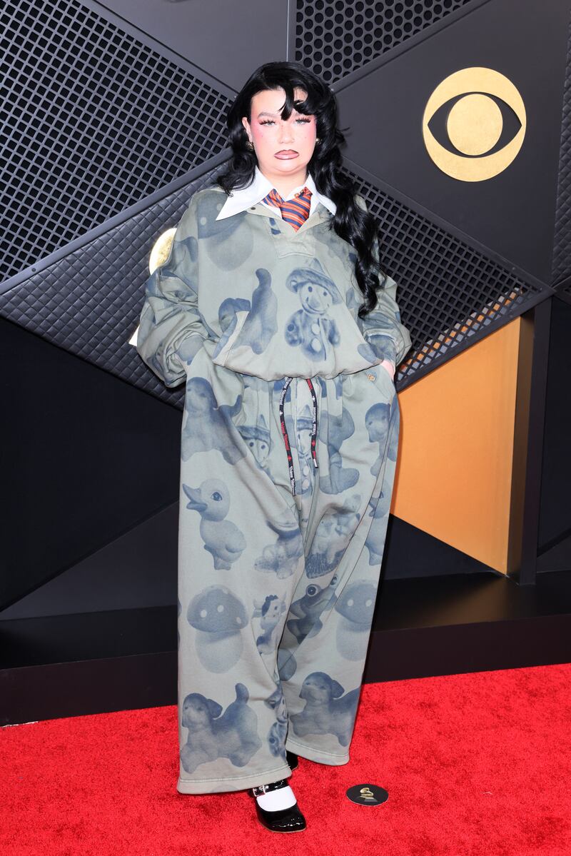 British singer-songwriter Lola Young arrives for the 68th Annual Grammy Awards at the Crypto.com Arena in Los Angeles on February 1, 2026.