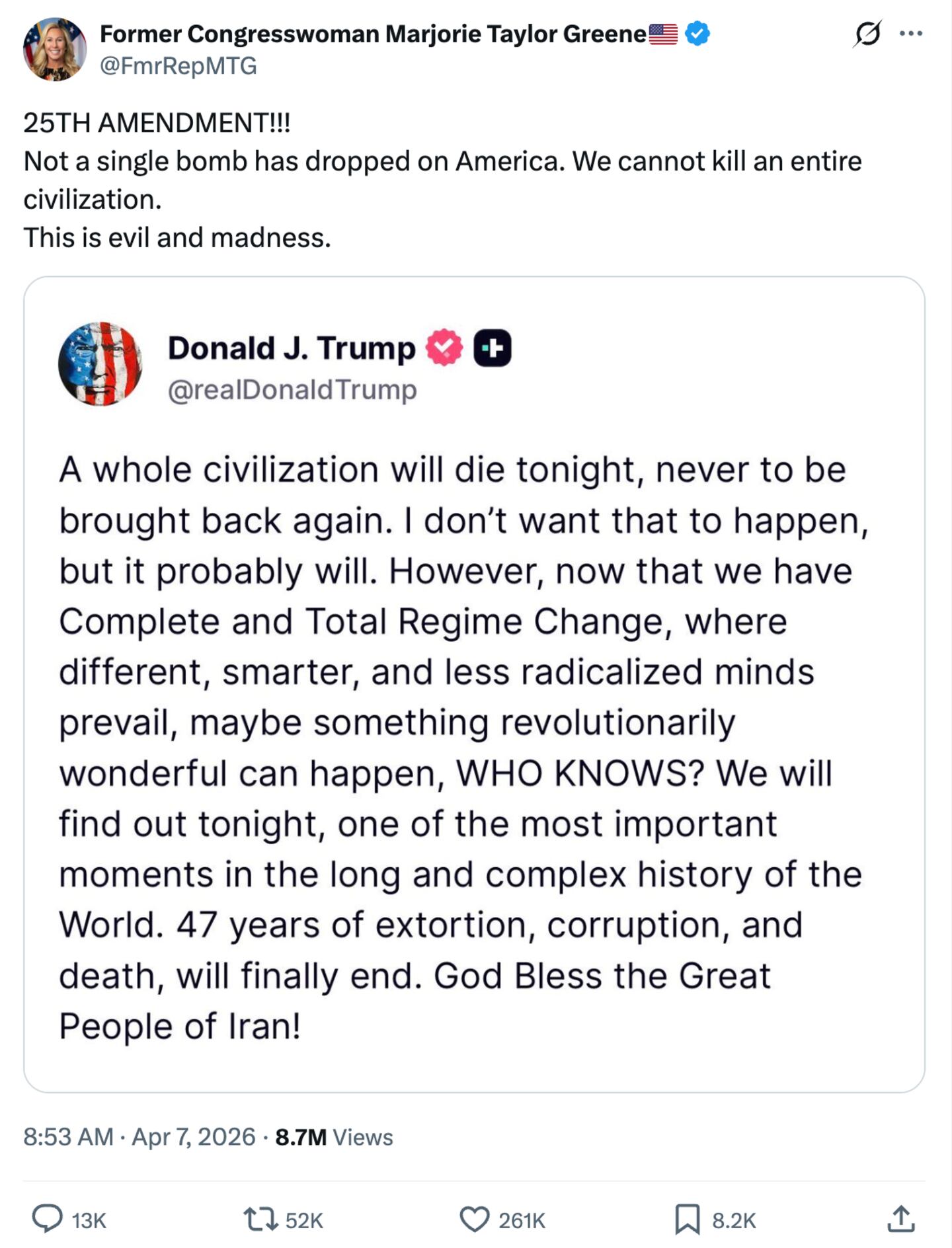 Pope Publicly Shames Trump for His Deranged Threat